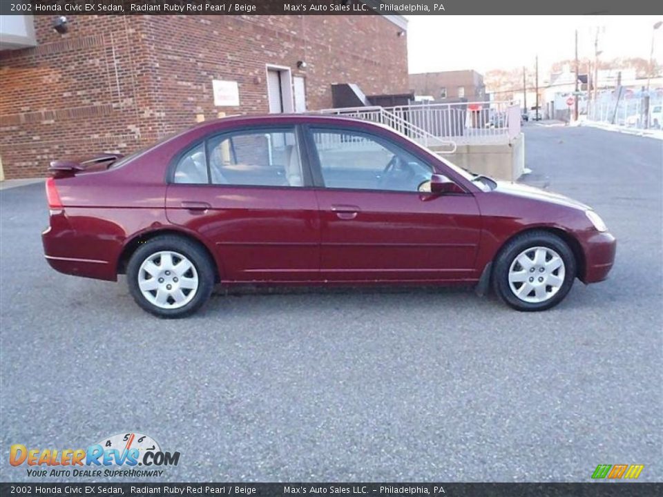 Radiant Ruby Red Pearl 2002 Honda Civic EX Sedan Photo #13