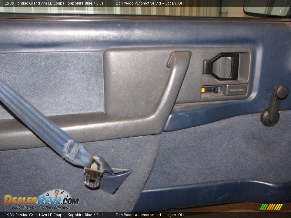 1989 Pontiac Grand Am LE Coupe Sapphire Blue / Blue Photo #6