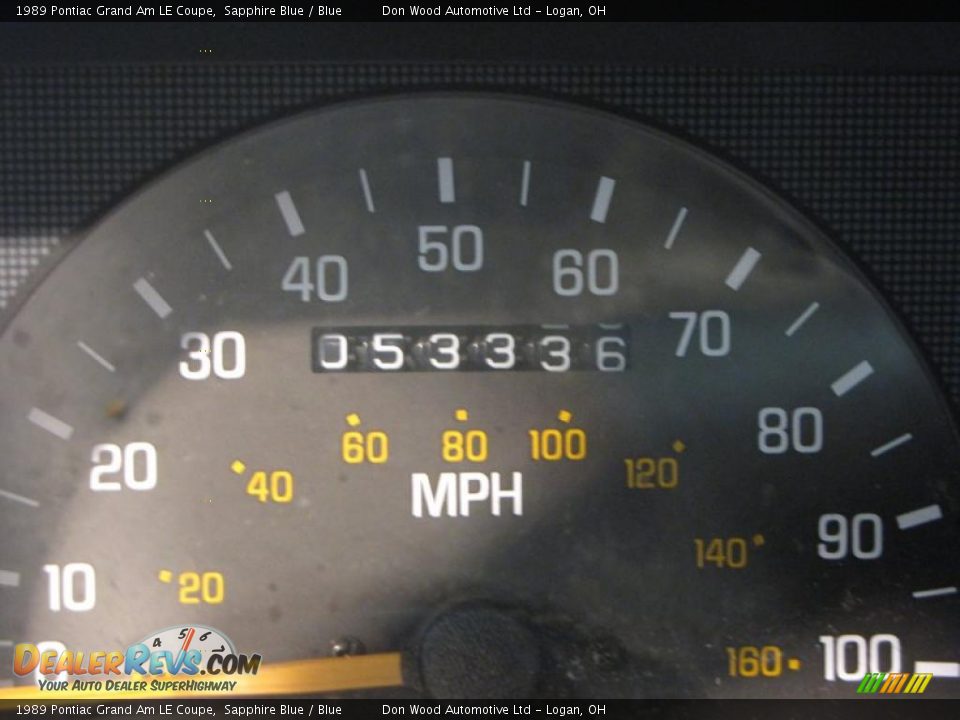 1989 Pontiac Grand Am LE Coupe Sapphire Blue / Blue Photo #7