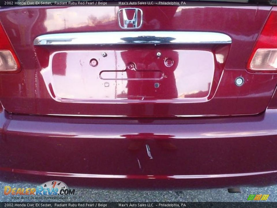 2002 Honda Civic EX Sedan Radiant Ruby Red Pearl / Beige Photo #20