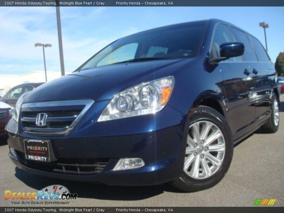 2007 Honda Odyssey Touring Midnight Blue Pearl / Gray Photo #1