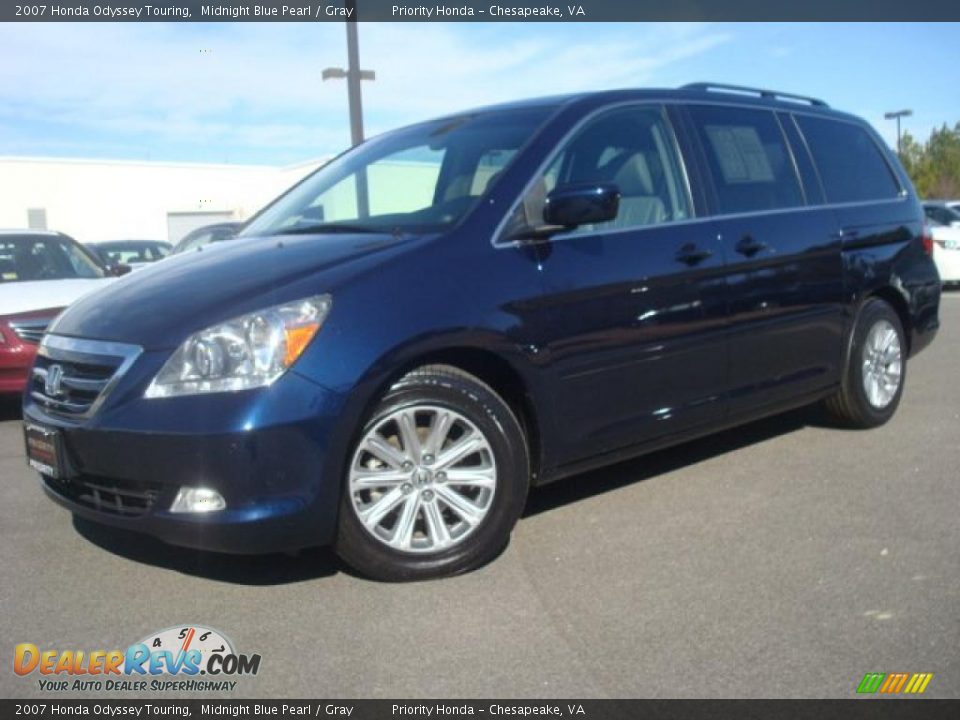 2007 Honda Odyssey Touring Midnight Blue Pearl / Gray Photo #2