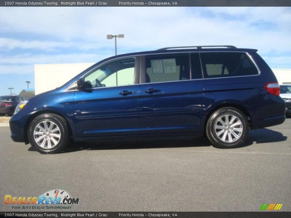 2007 Honda Odyssey Touring Midnight Blue Pearl / Gray Photo #3