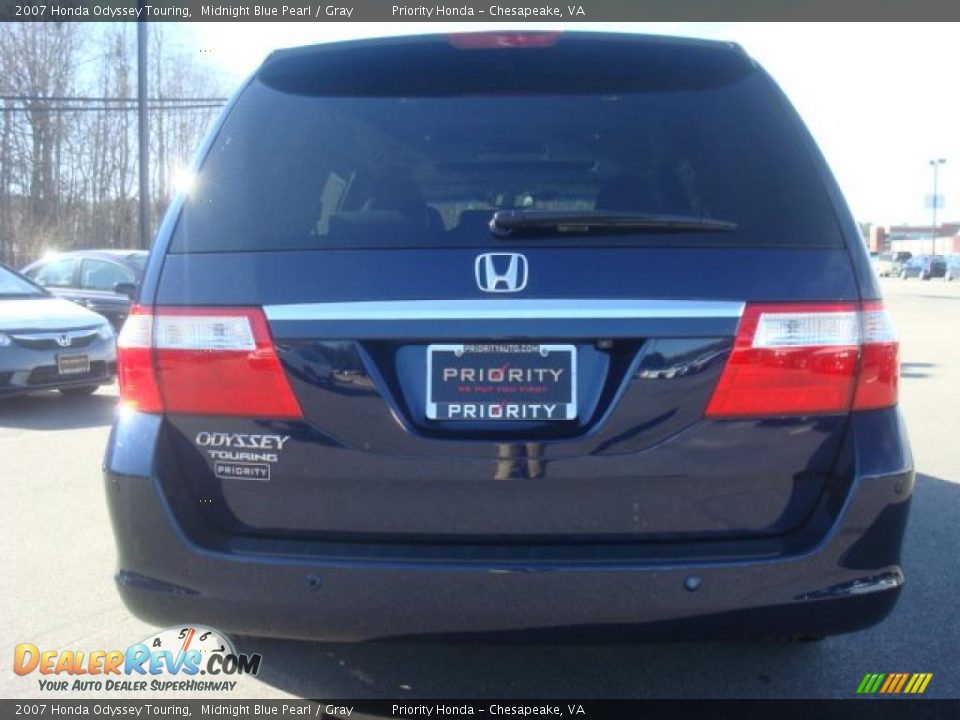 2007 Honda Odyssey Touring Midnight Blue Pearl / Gray Photo #5