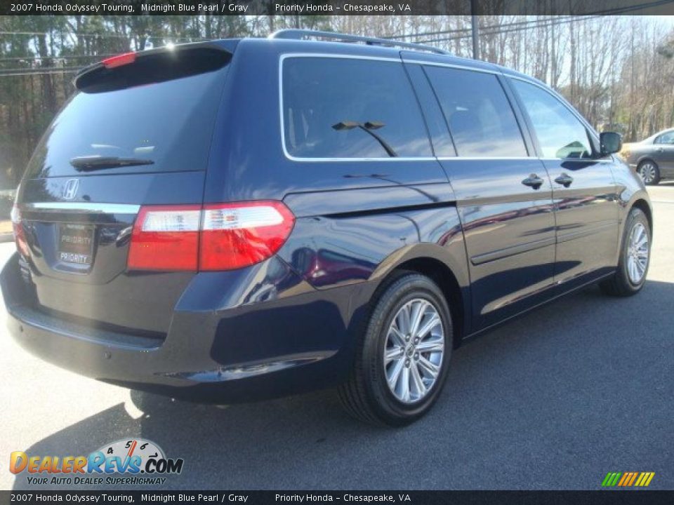 2007 Honda Odyssey Touring Midnight Blue Pearl / Gray Photo #6