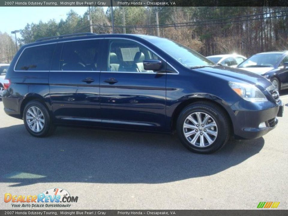 2007 Honda Odyssey Touring Midnight Blue Pearl / Gray Photo #7