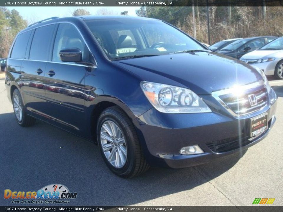 2007 Honda Odyssey Touring Midnight Blue Pearl / Gray Photo #8
