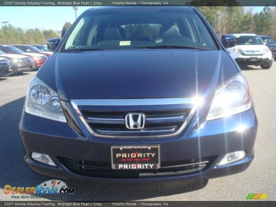 2007 Honda Odyssey Touring Midnight Blue Pearl / Gray Photo #9