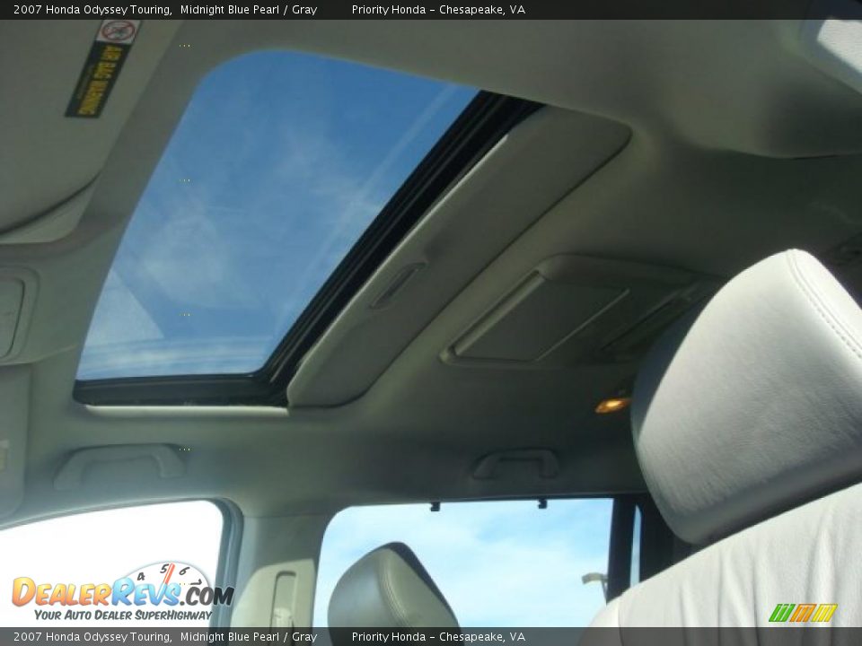 2007 Honda Odyssey Touring Midnight Blue Pearl / Gray Photo #11