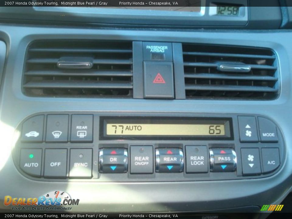 2007 Honda Odyssey Touring Midnight Blue Pearl / Gray Photo #19