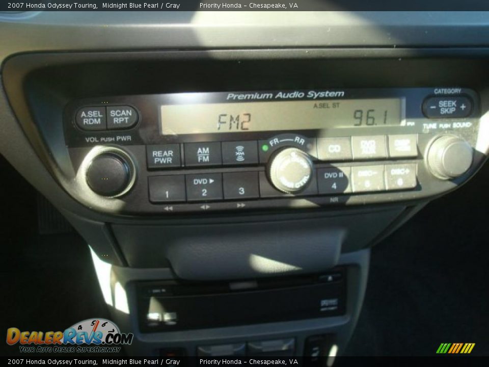 2007 Honda Odyssey Touring Midnight Blue Pearl / Gray Photo #20