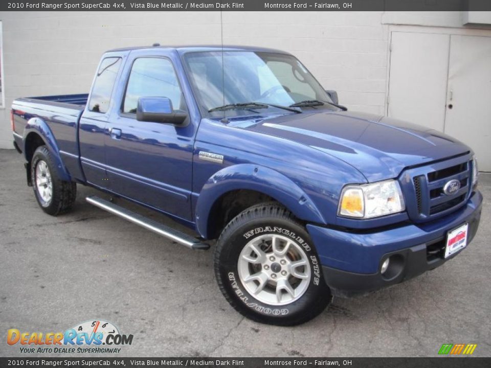 2010 Ford Ranger Sport SuperCab 4x4 Vista Blue Metallic / Medium Dark Flint Photo #2