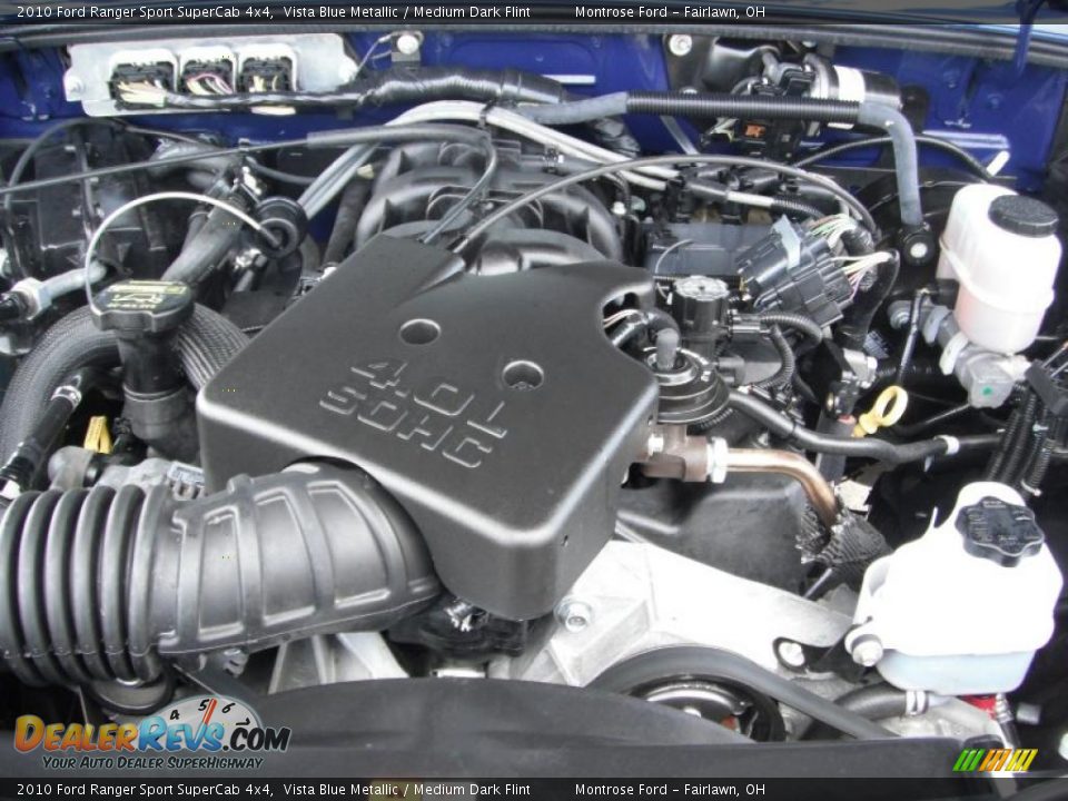 2010 Ford Ranger Sport SuperCab 4x4 Vista Blue Metallic / Medium Dark Flint Photo #26