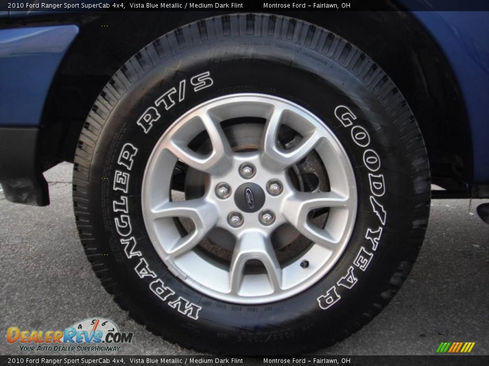 2010 Ford Ranger Sport SuperCab 4x4 Vista Blue Metallic / Medium Dark Flint Photo #27