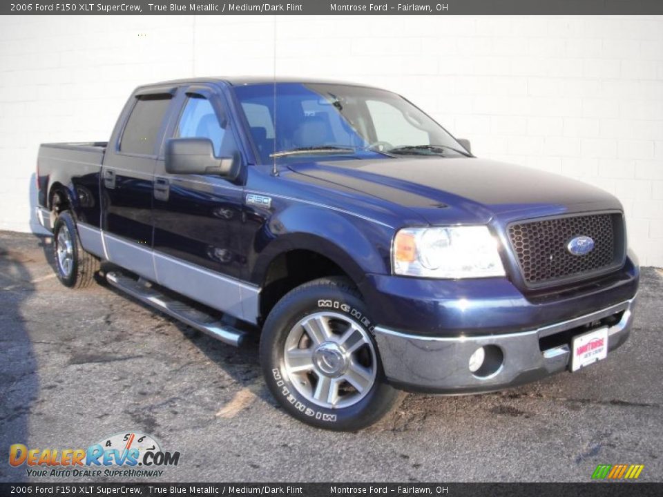 2006 Ford F150 XLT SuperCrew True Blue Metallic / Medium/Dark Flint Photo #2