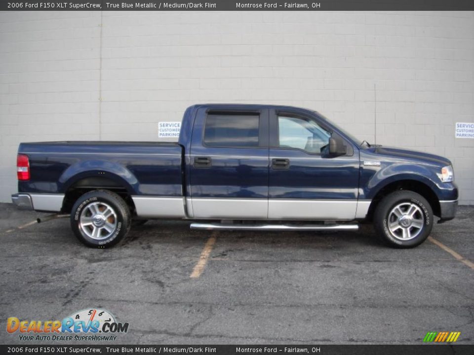 2006 Ford F150 XLT SuperCrew True Blue Metallic / Medium/Dark Flint Photo #4