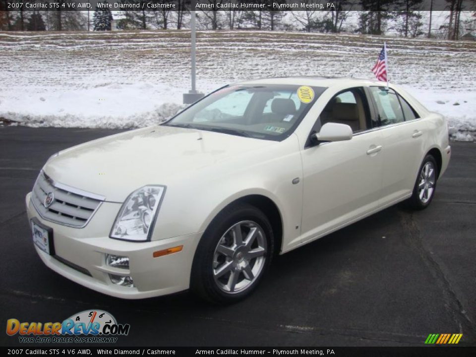 2007 Cadillac STS 4 V6 AWD White Diamond / Cashmere Photo #2