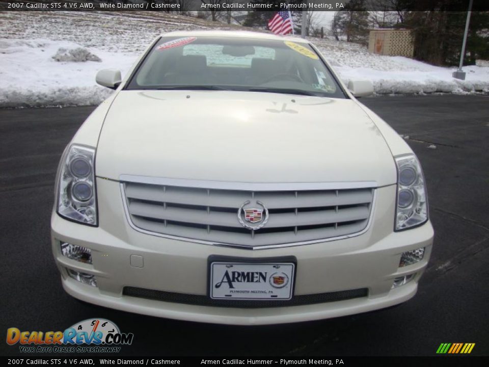 2007 Cadillac STS 4 V6 AWD White Diamond / Cashmere Photo #3