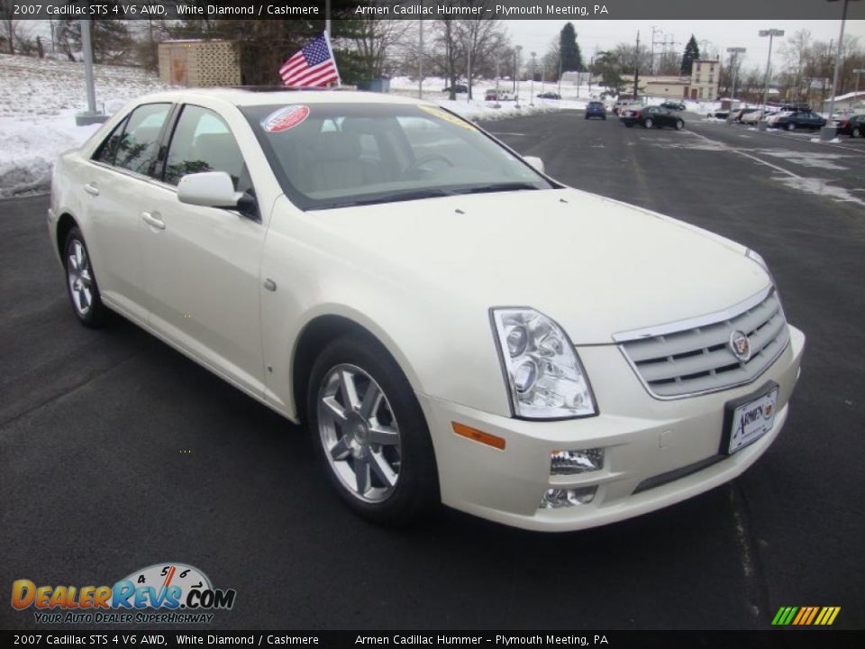 2007 Cadillac STS 4 V6 AWD White Diamond / Cashmere Photo #4