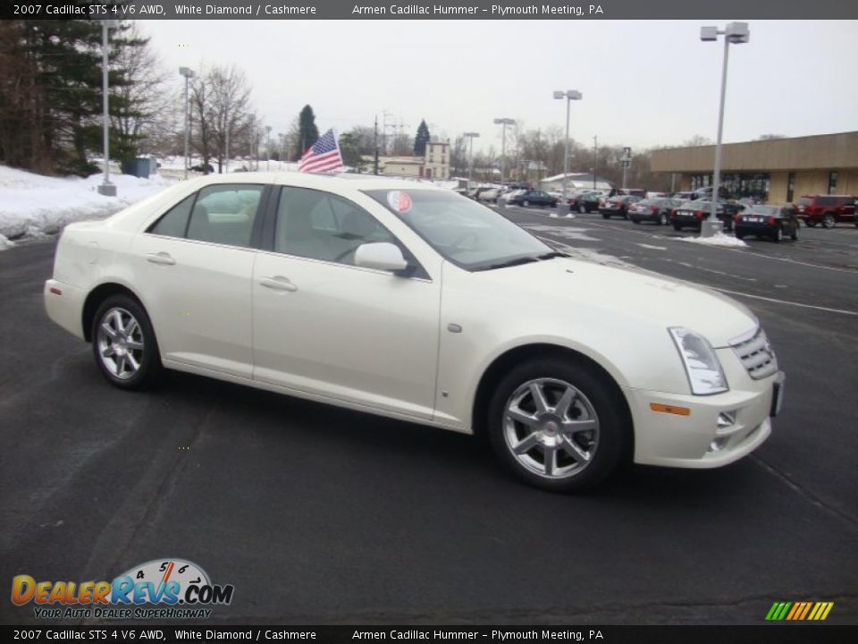 2007 Cadillac STS 4 V6 AWD White Diamond / Cashmere Photo #6