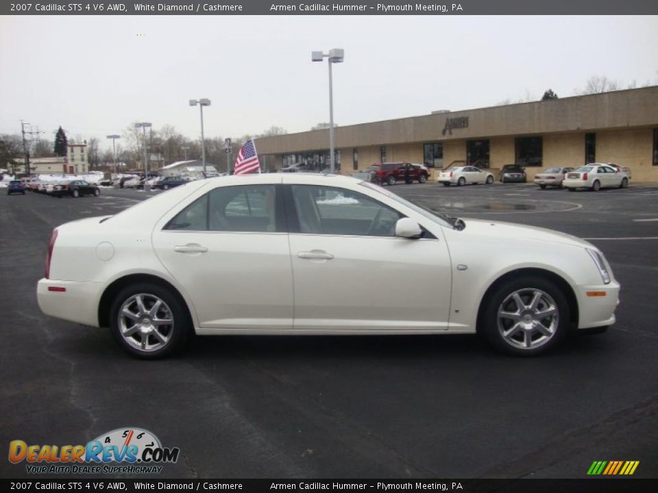 2007 Cadillac STS 4 V6 AWD White Diamond / Cashmere Photo #7