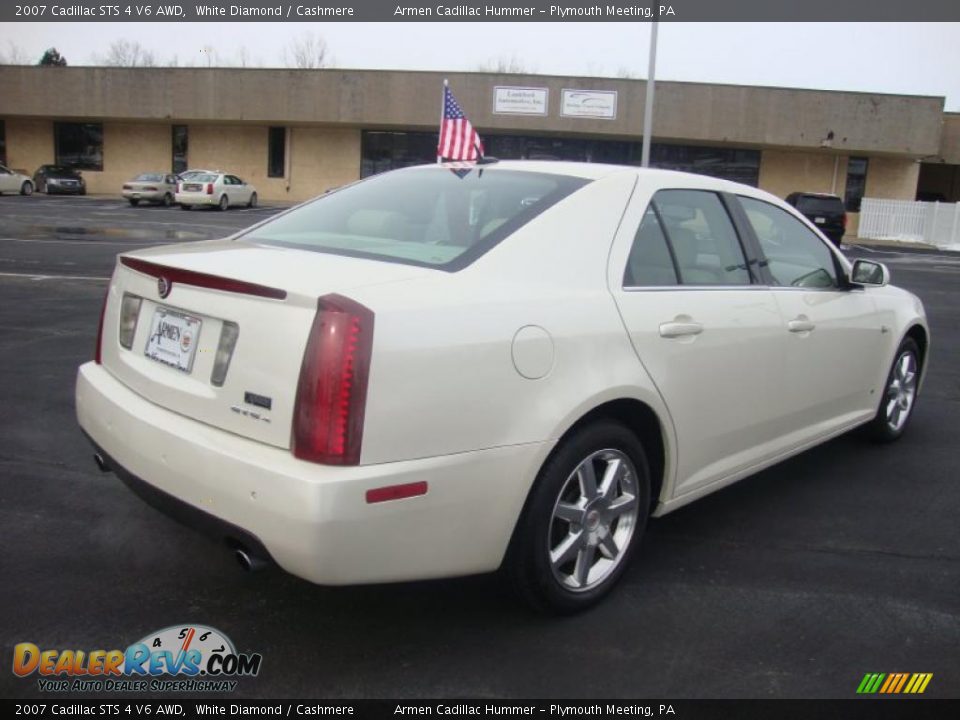 2007 Cadillac STS 4 V6 AWD White Diamond / Cashmere Photo #8