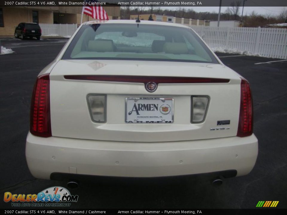 2007 Cadillac STS 4 V6 AWD White Diamond / Cashmere Photo #9