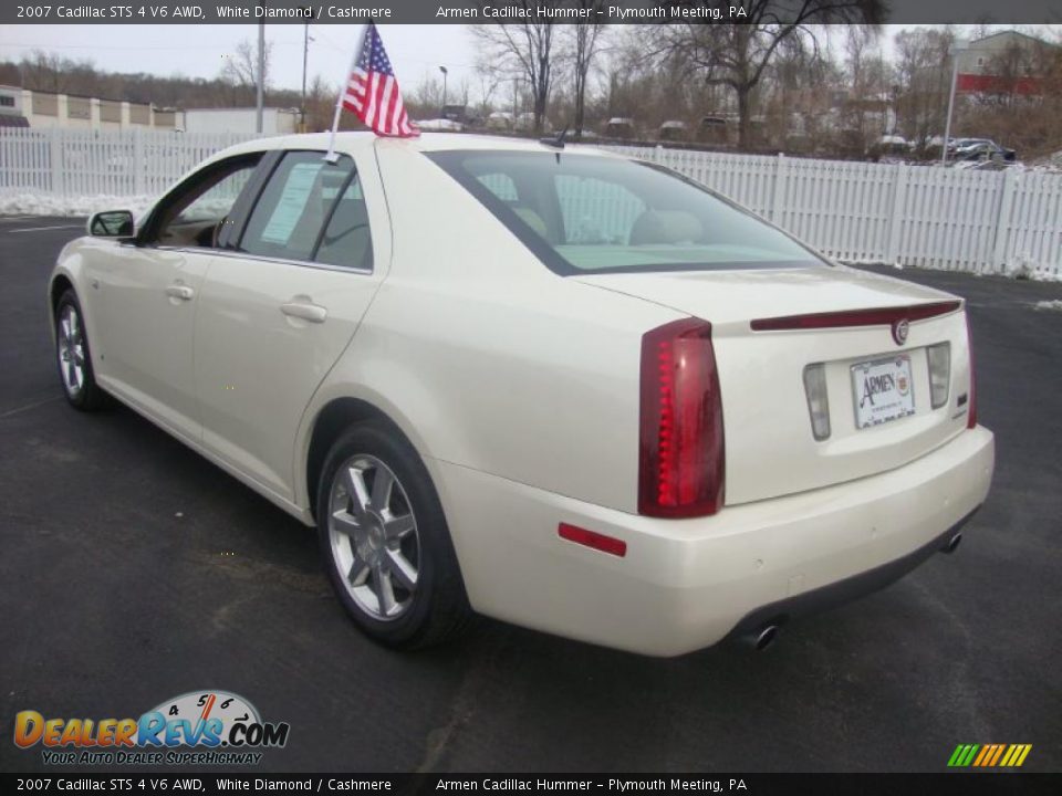 2007 Cadillac STS 4 V6 AWD White Diamond / Cashmere Photo #10