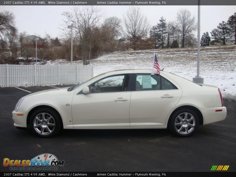 2007 Cadillac STS 4 V6 AWD White Diamond / Cashmere Photo #11