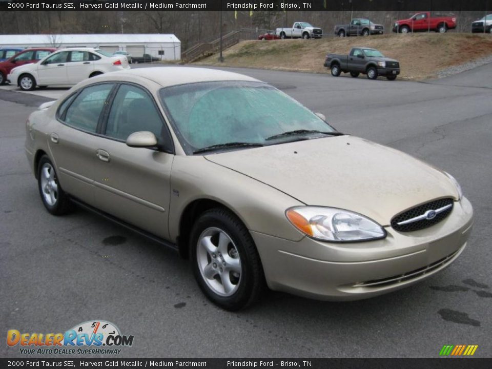 2000 Ford Taurus SES Harvest Gold Metallic / Medium Parchment Photo #4