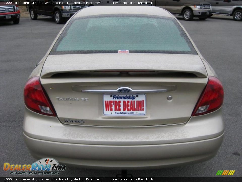 2000 Ford Taurus SES Harvest Gold Metallic / Medium Parchment Photo #7