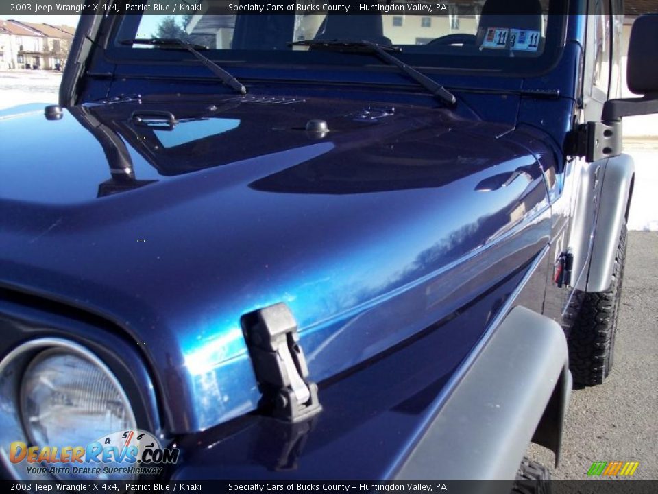 2003 Jeep Wrangler X 4x4 Patriot Blue / Khaki Photo #17