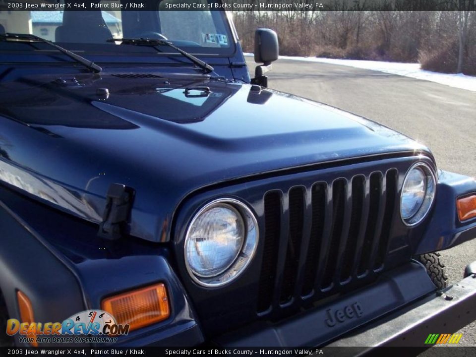 2003 Jeep Wrangler X 4x4 Patriot Blue / Khaki Photo #19