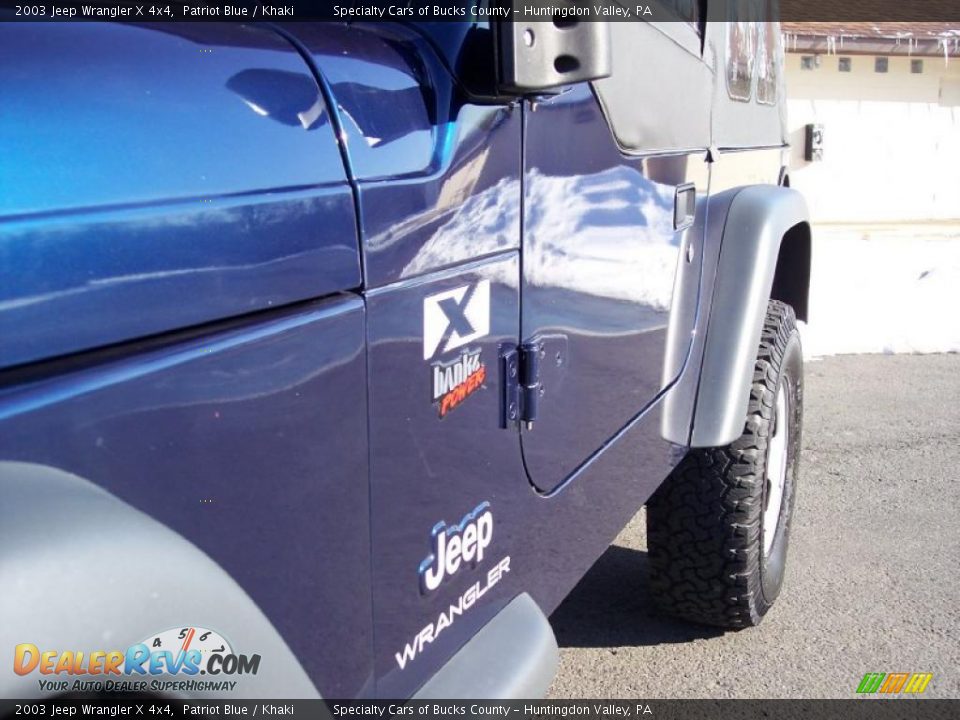 2003 Jeep Wrangler X 4x4 Patriot Blue / Khaki Photo #20