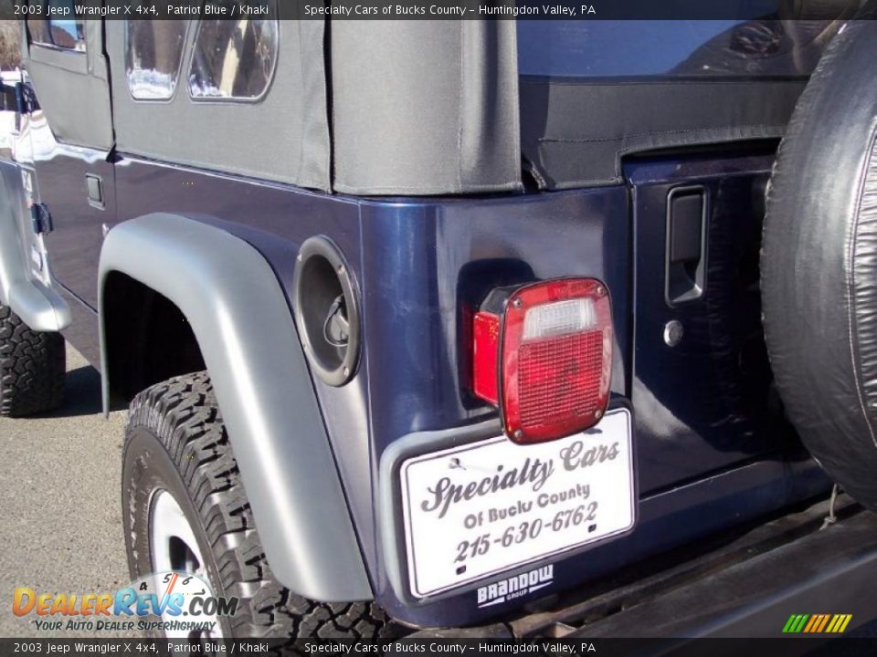 2003 Jeep Wrangler X 4x4 Patriot Blue / Khaki Photo #22
