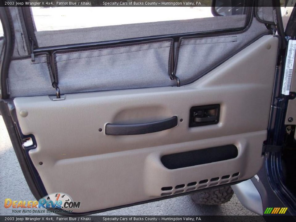 2003 Jeep Wrangler X 4x4 Patriot Blue / Khaki Photo #29