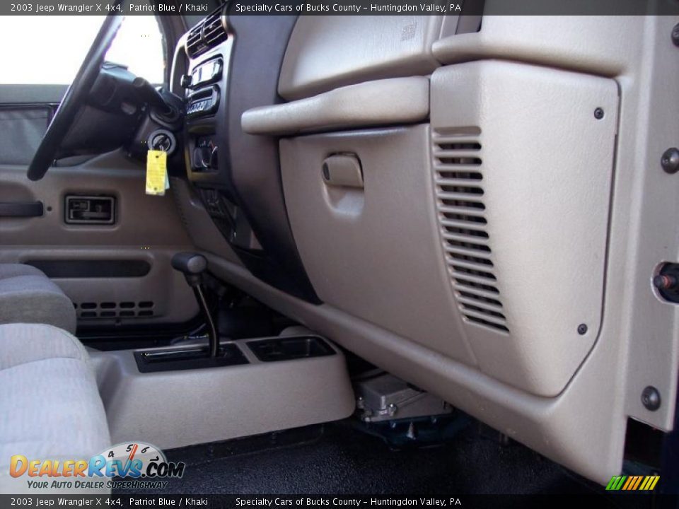 2003 Jeep Wrangler X 4x4 Patriot Blue / Khaki Photo #36