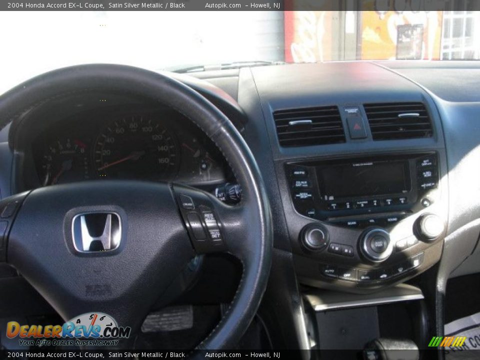 2004 Honda Accord EX-L Coupe Satin Silver Metallic / Black Photo #7