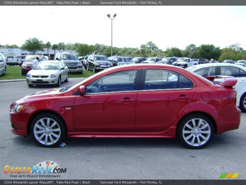 2009 Mitsubishi Lancer RALLIART Rally Red Pearl / Black Photo #3