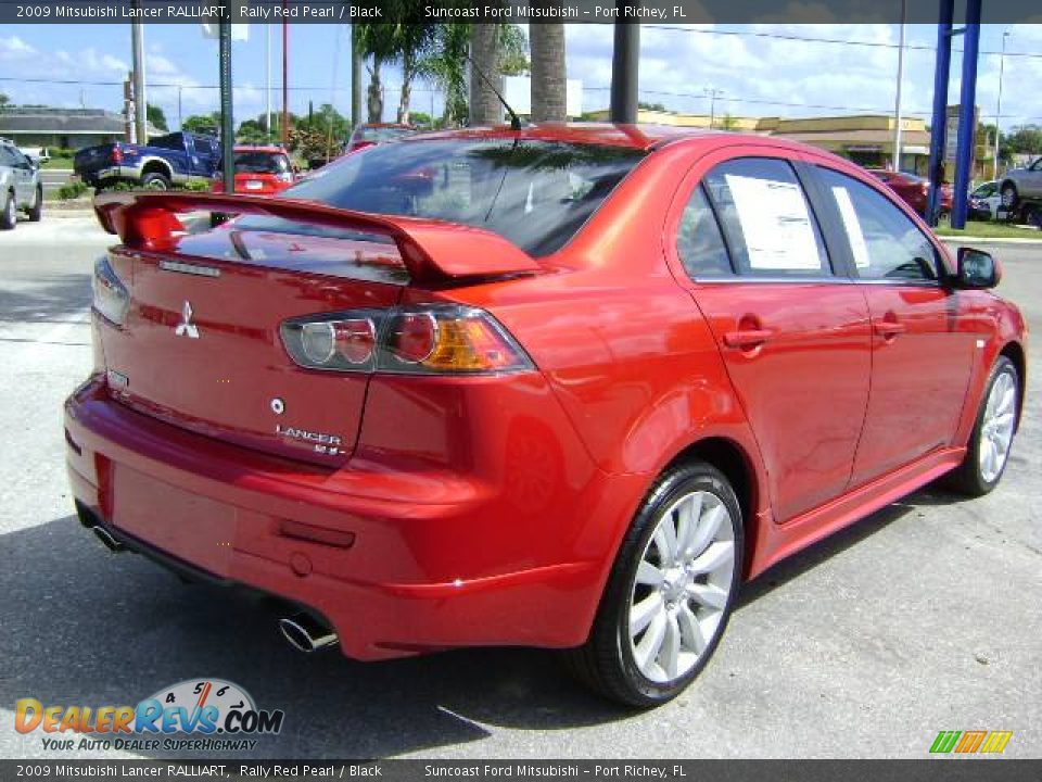 2009 Mitsubishi Lancer RALLIART Rally Red Pearl / Black Photo #4