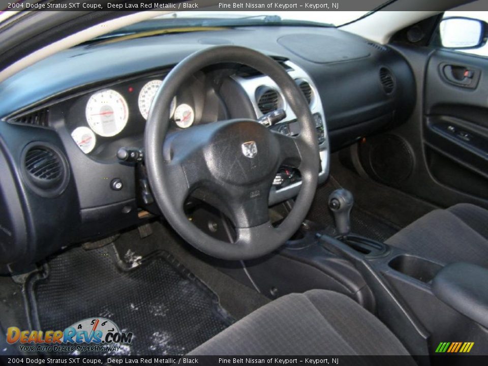 Black Interior - 2004 Dodge Stratus SXT Coupe Photo #7