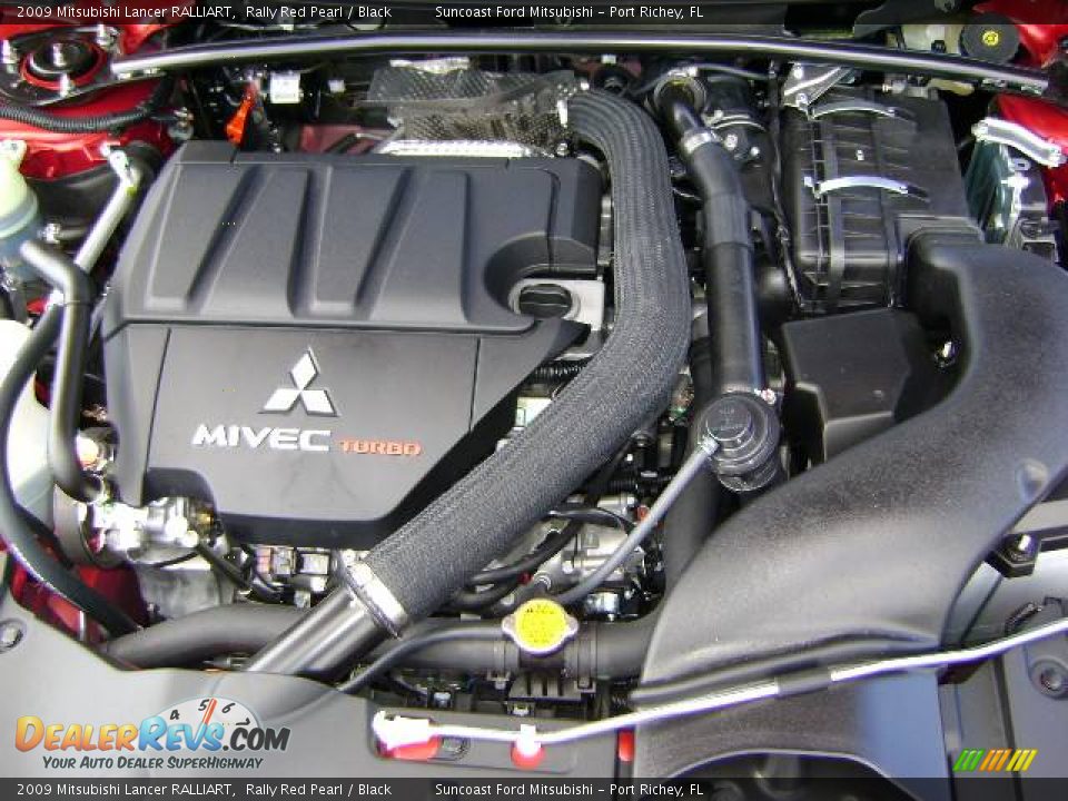 2009 Mitsubishi Lancer RALLIART Rally Red Pearl / Black Photo #8
