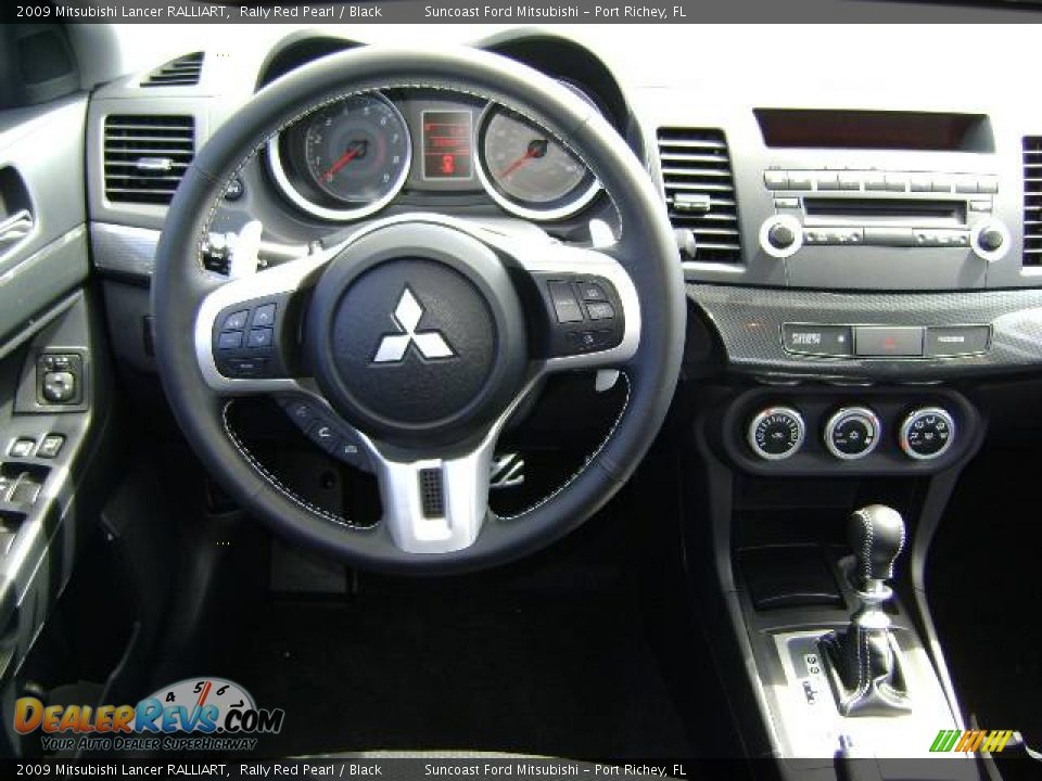 2009 Mitsubishi Lancer RALLIART Rally Red Pearl / Black Photo #9