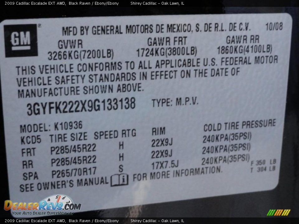 2009 Cadillac Escalade EXT AWD Black Raven / Ebony/Ebony Photo #20