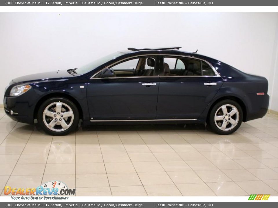 2008 Chevrolet Malibu LTZ Sedan Imperial Blue Metallic / Cocoa/Cashmere Beige Photo #4
