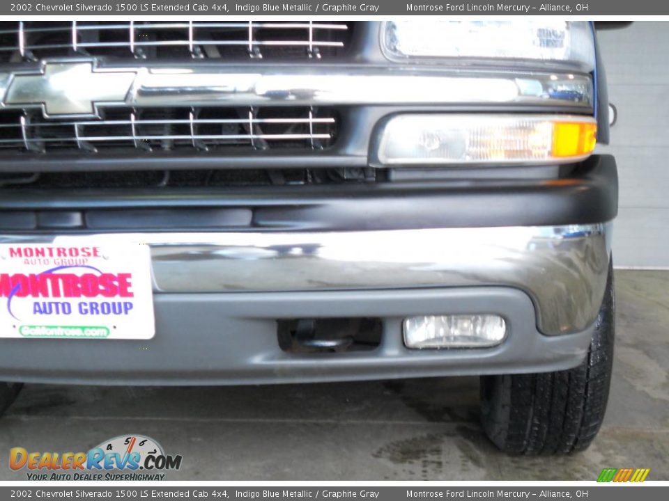 2002 Chevrolet Silverado 1500 LS Extended Cab 4x4 Indigo Blue Metallic / Graphite Gray Photo #8