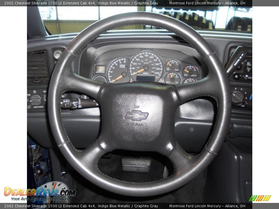 2002 Chevrolet Silverado 1500 LS Extended Cab 4x4 Indigo Blue Metallic / Graphite Gray Photo #21