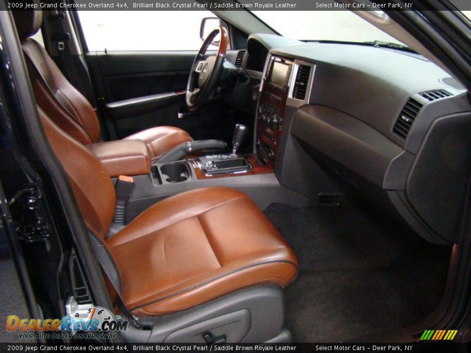 Saddle Brown Royale Leather Interior 2009 Jeep Grand