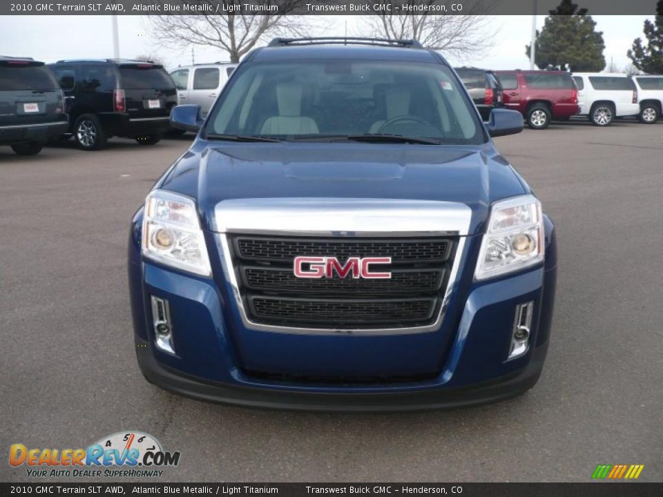 2010 GMC Terrain SLT AWD Atlantic Blue Metallic / Light Titanium Photo #2