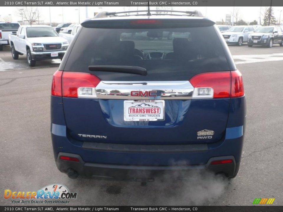 2010 GMC Terrain SLT AWD Atlantic Blue Metallic / Light Titanium Photo #4